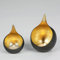 Caldera Windlicht Eisen,schwarz,gold,H20,5cm/D14cm