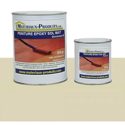 MATPRO - Peinture Epoxy Sol, Mur Aspect Mat - Sans Solvant, Auto-Lissant - Application Support Intérieur Horizontal/Vertical - Ivoire - 10Kg