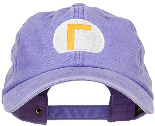 e4Hats.com Mario Luigi Wario Waluigi Bestickte unstrukturierte Kappe – Violett OSFM