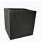 Pflanzkübel für Rollen aus Fiberglas in schwarz-anthrazit - Größe (LxBxH): 50x50x50 cm