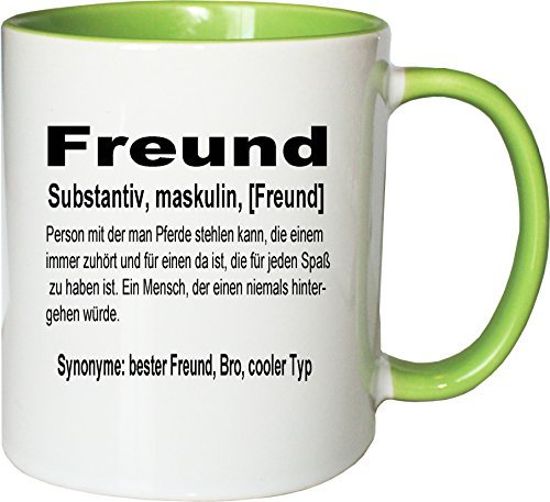 Mister Merchandise Tazza da caffè con scritta Friends Definition Buddy Bro Buddies, assistente BFF