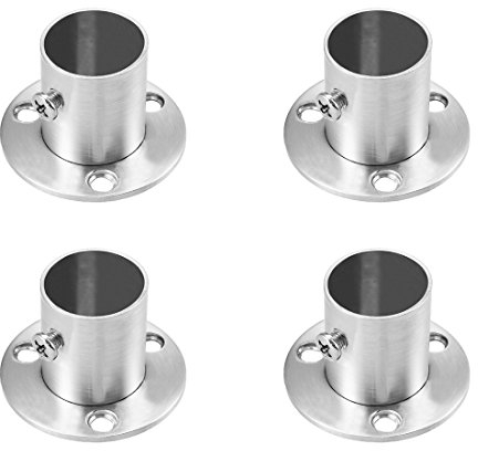 sourcing map 4stk Kleiderschrank Rohrhalterung, 22mm D, Wandhalterung Hängeschiene Steckdose de