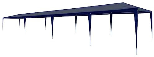 vidaXL Tente de Réception 3x12 m PE Bleu Chapiteau Tonnelle de Jardin Auvent