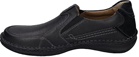 Josef Seibel Herren Slipper Anvers 63,Weite K (Extra weit),Wechselfußbett,Schlupfschuhe,schluepfschuhe,elegant,schwarz-Kombi / 101,44 EU