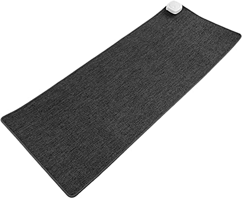 PrimeMatik - Heizteppich Thermisches Heizmatte Beheizter Teppich Pad-Schreibtisch dunkelgrau 80x32cm 77W