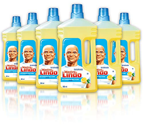 Mastro Lindo Waschmittel für Böden Zitrone, Maxi Format, 6 Stück à 950 ml, 5,7 l