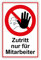 Zutritt nur für Mitarbeiter Schild 20 x 30 cm aus stabiler PVC Hartschaumplatte 3mm mit UV-Schutz von STROBO