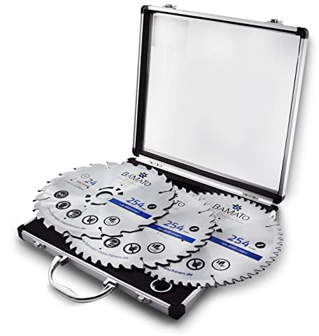 BAMATO SBS254SET | 3-tlg HM-Kreissägeblattset, Sägeblattdurchmesser 254 mm