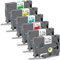 6 X Band Kompatible zum Brother P-touch Bänder TZe Schriftband TZ tape 9mm, als Ersatz für Brother Beschriftungsgerät Bänder P-touch PT-H105 PT-PH100LB PT-H110 PT-H107B PT-P300BT PT-D400
