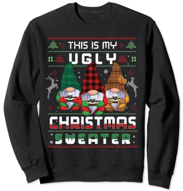 This Is My Ugly Sweater Family Pyjama de Noël Gnome Gamer Sweatshirt