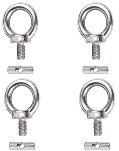 NA 4 Pcs Multi Function Awning Rail Stoppers Stainless Steel Awning Rail Stoppers Lifting Eye Bolts forCaravan Motorhome Campervan Camping Tent