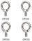 NA 4 Pcs Multi Function Awning Rail Stoppers Stainless Steel Awning Rail Stoppers Lifting Eye Bolts forCaravan Motorhome Campervan Camping Tent
