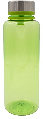 Steuber Trinkflasche Steel-Top 1000ml Kunststoff-Trinkflasche mit Edelstahldeckel, grün