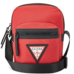GUESS Uni Originals Kameratasche Designer, Bauchtasche, Reisetasche, Crossbody, Rot/Ausflug, einfarbig (Getaway Solids)