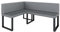 Eckbank Akiko Metal - Eckbankgruppe für Ihrem Esszimmer, Küche modern, Sitzecke, Essecke. Perfekt für Küche, Büro und Rezeption. Solide und Starke Verarbeitung. (Soft 29, 142x196cm Links)