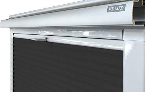 Home-Vision® Dachfenster Premium Doppelplissee Wabenplissee ohne Bohren(Weiß-Schwarz für M04 / M34 - Weiß) Zweifarbig Blickdicht Sonnenschutz, Alle Montage-Teile inklusive