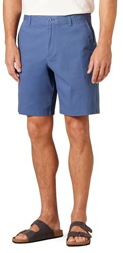 Amazon Essentials Short Chino Extensible Confortable 23cm, Coupe Classique Homme, Bleu Foncé, 42W