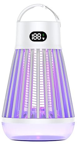 Insektenvernichter Elektrisch, 2 in 1 Elektrisch Mückenlampe USB Wiederaufladbar,Moskito Killer mit Lampe, Elektrische Mückenfalle Moskito Killer für Schlafzimmer Camping Garten Innen und Aussen