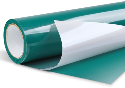 Lya Vinyl Grün Plotterfolie Vinyl -30,5 x 500 cm PET Vinylfolie Plotter für Cricut, Hohe Qualität Schwarz Plotterfolie Vinyl für Party Dekoration, Aufkleber, Craft Cutter