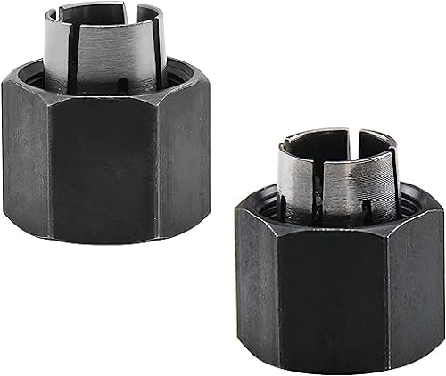 2610906283 1/4 Zoll und 2610906284 1/2 Zoll Oberfräsen-Spannzangen-Set Ersatz für Bosch 1613 1617 1618 und 1619 Oberfräse