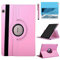 Funda para tablet Huawei MediaPad T3 10 2017 de 9,6 pulgadas (AGS-W09 AGS-L09 AGS-L03) – 360 grados giratoria funda protectora, con lápiz capacitivo, protector de pantalla (rosa)