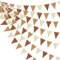 32Fuß Lange Leinen-Braun-Partydekorationen Boho-Wimpelbanner Stoff Dreieckige Flagge Leinengirlande für Wald Teddybär Babyparty Dschungel Safari Geburtstag Zuhause Kinderzimmer Outdoor Dekoration