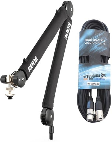 Rode PSA1+ Bras de microphone noir + câble XLR Keepdrum