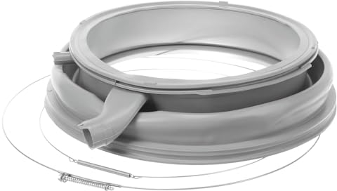Masterpart Genuine Washing Machine Door Seal Gasket & 2 Clamp Band Retainer Spring Rings Compatible With Bosch 00772663 WAS WAT