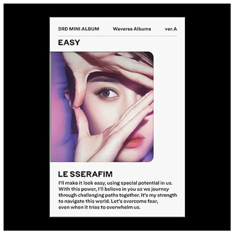 (WEVERSE ALBUMS Ver.) LE SSERAFIM EASY 3rd Mini Album (A Ver+1ea Store Gift Photo Card) K-POP SEALED