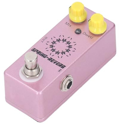 Spring Reverb-Effektpedal mit True Bypass-Schalter Verbessern Sie Ihren Gitarrensound, Gitarrenpedal aus Aluminiumlegierung für Tiefe und Charakter