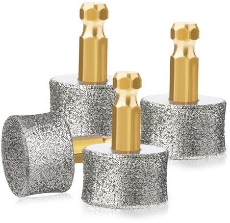 4pcs Dog Nail Grinder Replacement Heads Compatible for Casfuy, Diamond Tips Drill Bit Pet Nail Spare Wheels Trimmers for Large Medium and Small Dogs