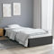 ULUYYUC Massivholzbett, Palettenbett Doppelbett/Einzelbett Familienbett Gästebett Geeignet für Schlafzimmer Wohnzimmer Wohnbereich Arbeitszimmer Grau 75x190 cm 2FT6 Small Single