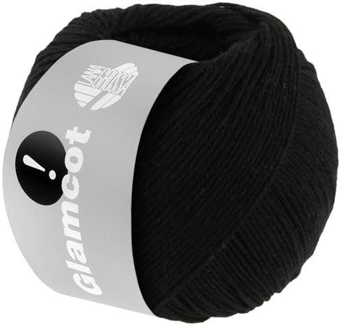 LANA GROSSA Glamcot | Zart glänzende, multifile Baumwoll-Viskosemischung | Handstrickgarn aus 60% Lyocell (Tencel TM) & 40% Baumwolle | 50g Wolle zum Stricken & Häkeln | 155m Garn FB 22