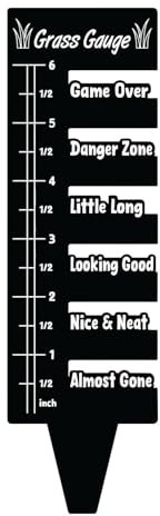 Grashöhenmessgerät – Rasen-Messlineal, Gartenarbeit, Gras, Hof, Rasenlineal, Präzisionslehre, Edelstahl, lustiges Messwerkzeug