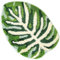 Dinntty Green Leaf Bath Mat Cute Non Slip Monstera Shaped Plush Rug Soft Absorbent Washable Carpet for Bathroom Kitchen Entryway