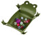 Cusdie Dice Tray Folding Animal Dice Tray Leather Dice Holder for DND Dice Game Table Games (Green Frog)