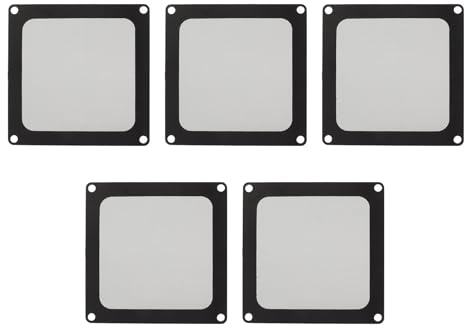 5pcs PC Fan Dust Mesh Filter, 90x90mm Cooling Dust Filter, Computer Fan Grills Dust Mesh Magnetic Frame, with Reserved Screw Holes, Easy Installation, Nylon Mesh
