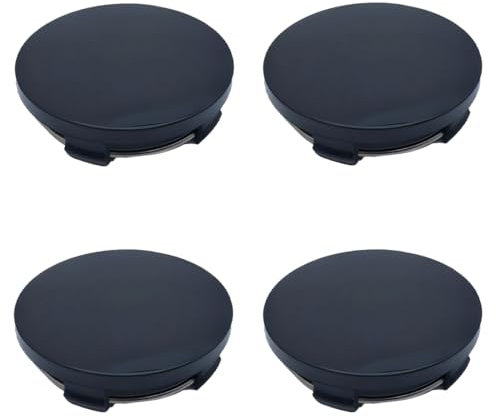 IKOPFLN 4 Stück Radnabenkappen, Universal Nabendeckel OD 60mm ID 56mm Hochwertiges ABS, Nabendeckel 60mm, Radnabenabdeckung Radnabendeckel, Für Radnaben Auto Zubehör(Schwarz)