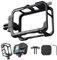 Fututech 1/4 Cadre de Protection en Aluminium pour GoPro Hero 13/12/11/10/9 Black Etui d'Objectif + Cage pour Caméra d'action Protecteur Cold Shoe Accessoire