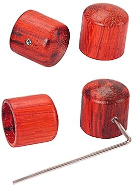 UPKOCH 4pcs Redwood Effect Pedal Control Knobs Wrench for Guitar Amps Electric Bass Long