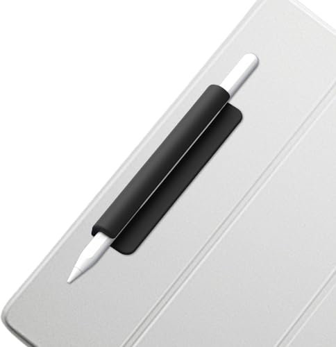 Mrltau Portapenne in silicone, per Apple Pencil di seconda generazione, portapenne, taccuino, forte adesivo per Apple Pencil Pro, compatibile con Apple Pencil Custodia per iPad (nero)