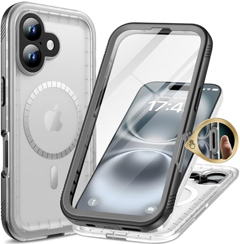 Cozycase TOP Militärschutz für iPhone 13 Panzerhülle Kompatibel mit MagSafe Wasserdicht Stoßfest 360 Grad Komplettschutz Outdoor Waterproof Protective Case Staubschutz Vollschutz Wasserfest