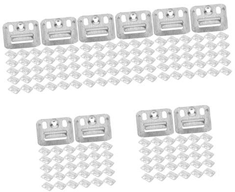 HOMSFOU 500pièces Kit De Supports Muraux Acier Fixations Pour Panneaux Muraux Et Meubles Système De Clips Installation Facile Et