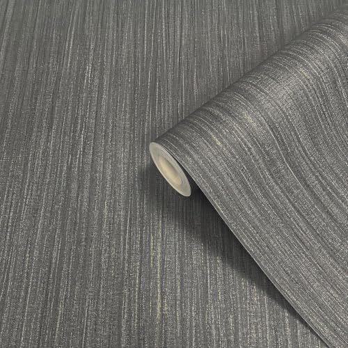 Muriva Alethia Texture Black Wallpaper 227513