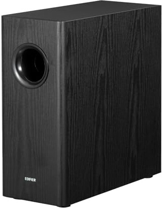 Edifier T5s Powered Active Subwoofer with 70W RMS, 8 Long-Throw Woofer, Deep Bass (35Hz) Speaker, Built-in Amp, Low Distortion, Phase Selector & Energy-Efficient for Home & Studio Audio, Black
