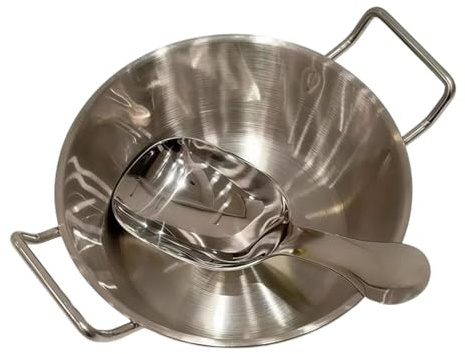 MagiDeal Schüssel und Löffel aus Edelstahl, Küchenutensilien, Koreanisches traditionelles, vielseitiges Geschirr, Suppenschüssel für Zuhause, Joghurt, Saucen