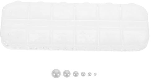 PACKOVE 1 Schachtel Weiße Flatback Halbperlen Nagel Charms Box für DIY Maniküre Langlebige Haftung Modische Nagelkunst Vielseitig für Hochzeit und Alltag Einfache Anwendung und