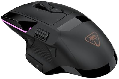 Turtle Beach Command Series MC5 kabellose anpassbare 8K-RGB-Gaming-Maus | Schwarz, optischer Owl-Eye-30K-DPI-Sensor, 35-Std.-Akku, 4D Scroll Wheel, optische Switches, RGB