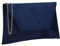SwankySwans Dory Suedette - Bolso de mano delgado para fiesta, graduación, boda, novia, azul marino, One Size