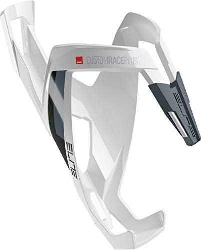 Elite Custom Race Plus Resin Cycling Bottle Cage (White/Black)